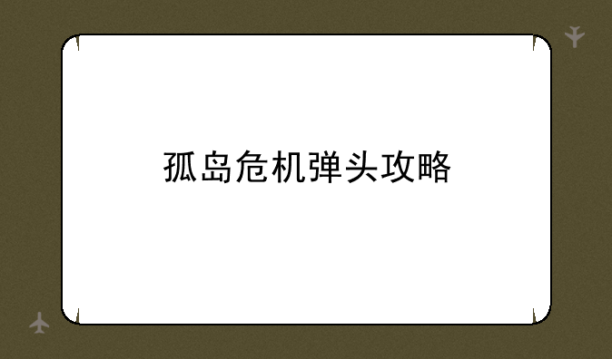 孤岛危机弹头攻略