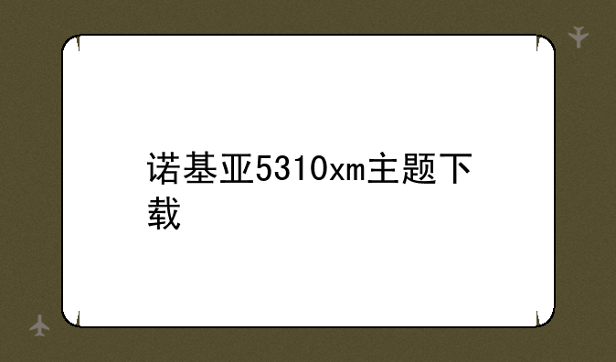 诺基亚5310xm主题下载
