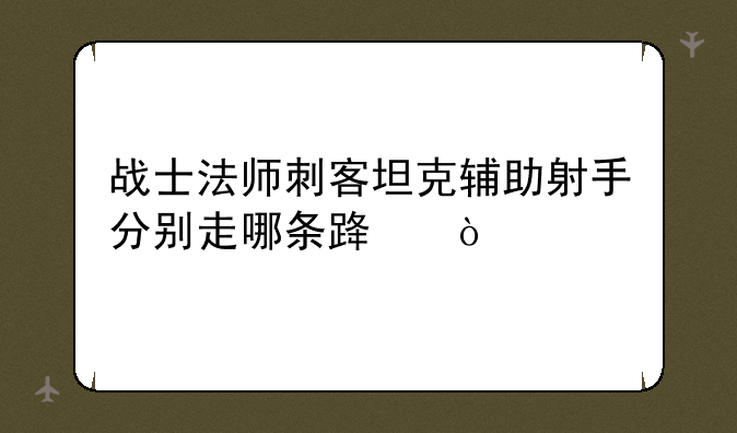战士法师刺客坦克辅助射手分别走哪条路？