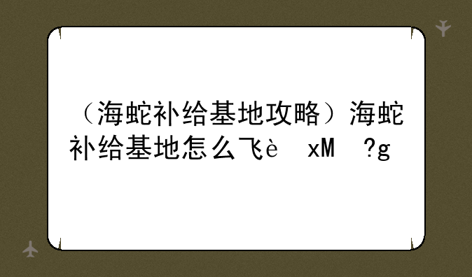 （海蛇补给基地攻略）海蛇补给基地怎么飞过去