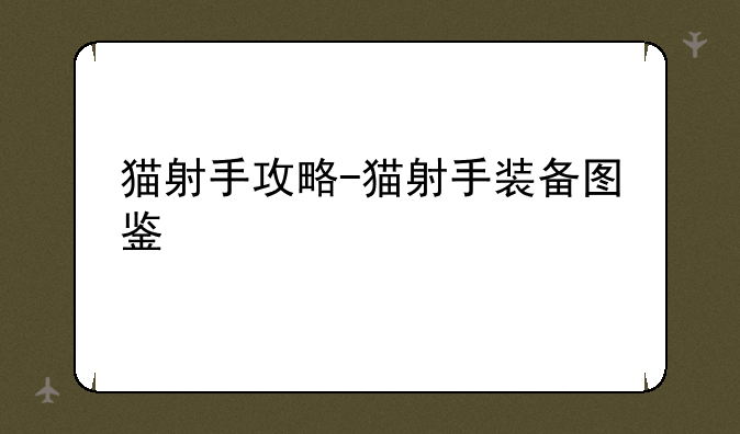 猫射手攻略-猫射手装备图鉴